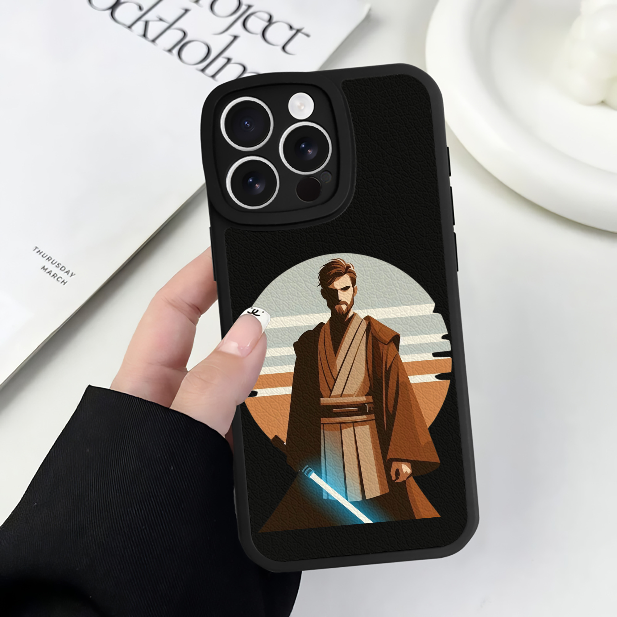 （画像用） スター・ウォーズ Star Wars 【iPhone 16シリーズ対応】シリコンスマホケース（レザー調） 材質：シリコン